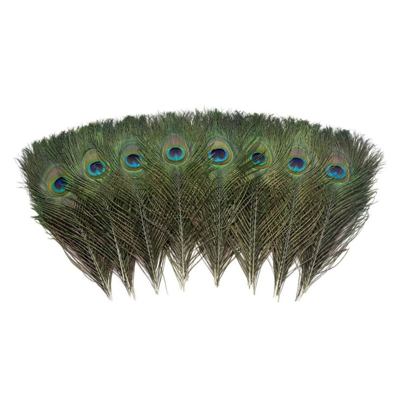 Plumas de Pavo Real Ballinger 25‑30 cm 24 uds Natural