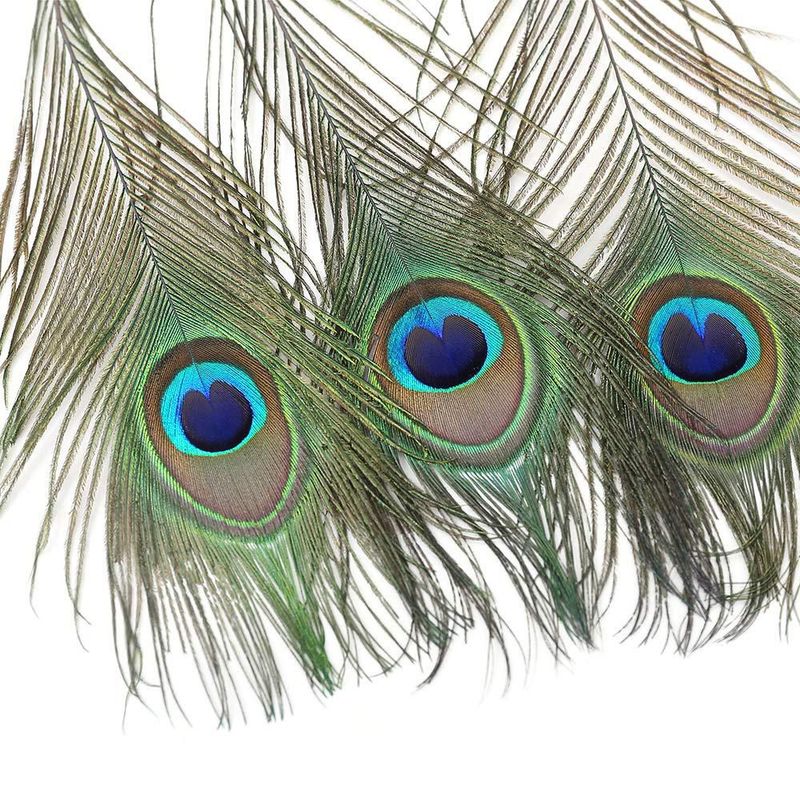 Plumas de Pavo Real Ballinger 25‑30 cm 24 uds Natural
