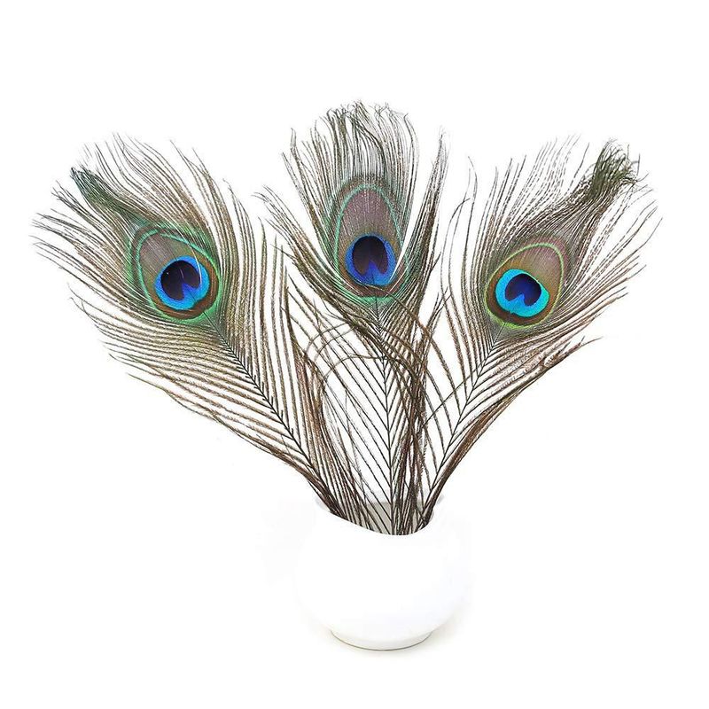 Plumas de Pavo Real Ballinger 25‑30 cm 24 uds Natural