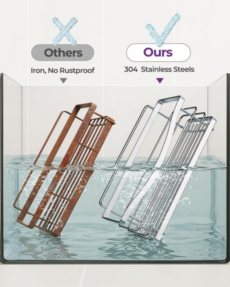 Organizador de Ducha ODesign 3 Unidades Acero Inoxidable Antióxido Plateado