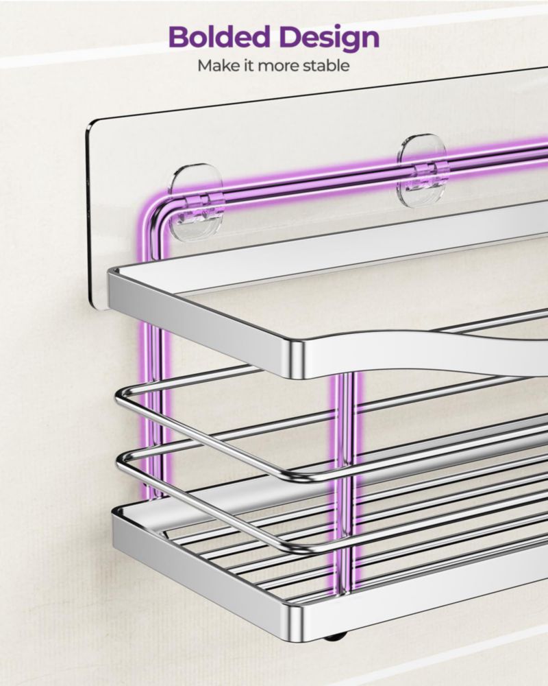 Organizador de Ducha ODesign 3 Unidades Acero Inoxidable Antióxido Plateado