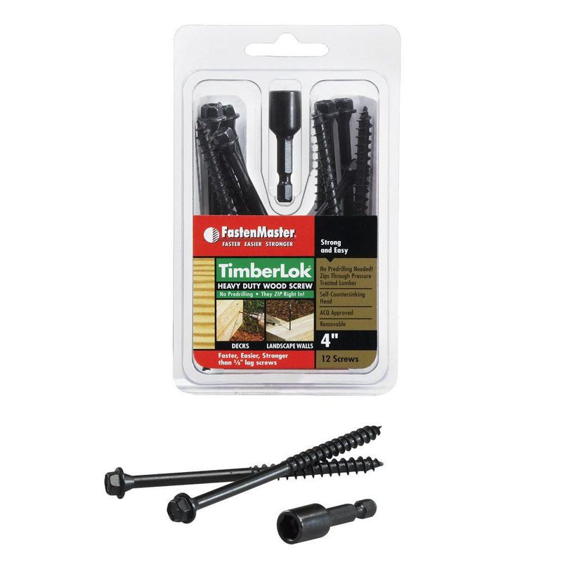 Tornillo para madera TimberLok 10 cm 12 unidades negro