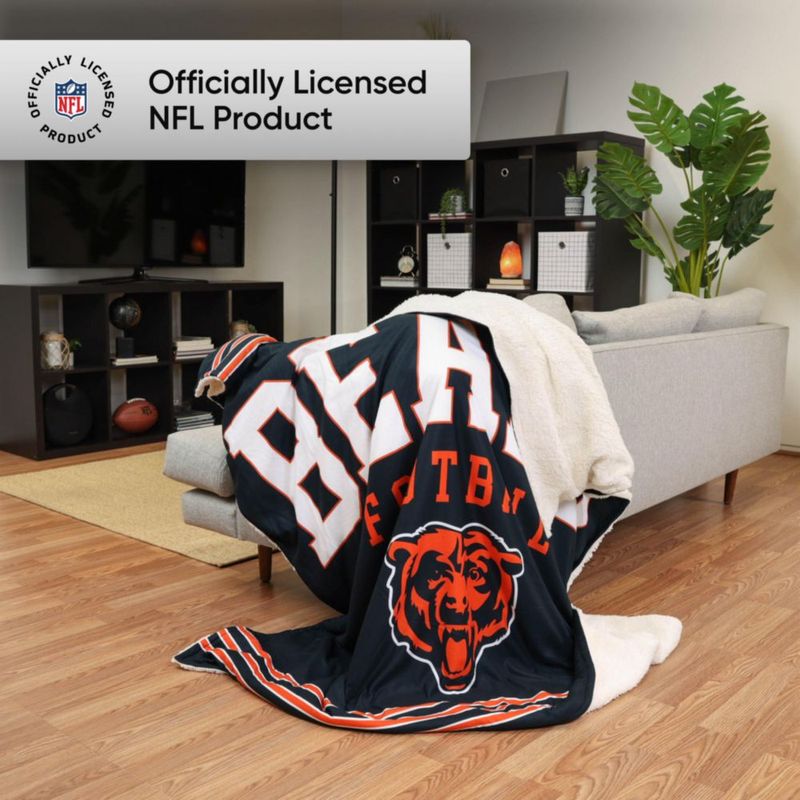 Cobija FOCO 152 cm x 178 cm Chicago Bears Sherpa