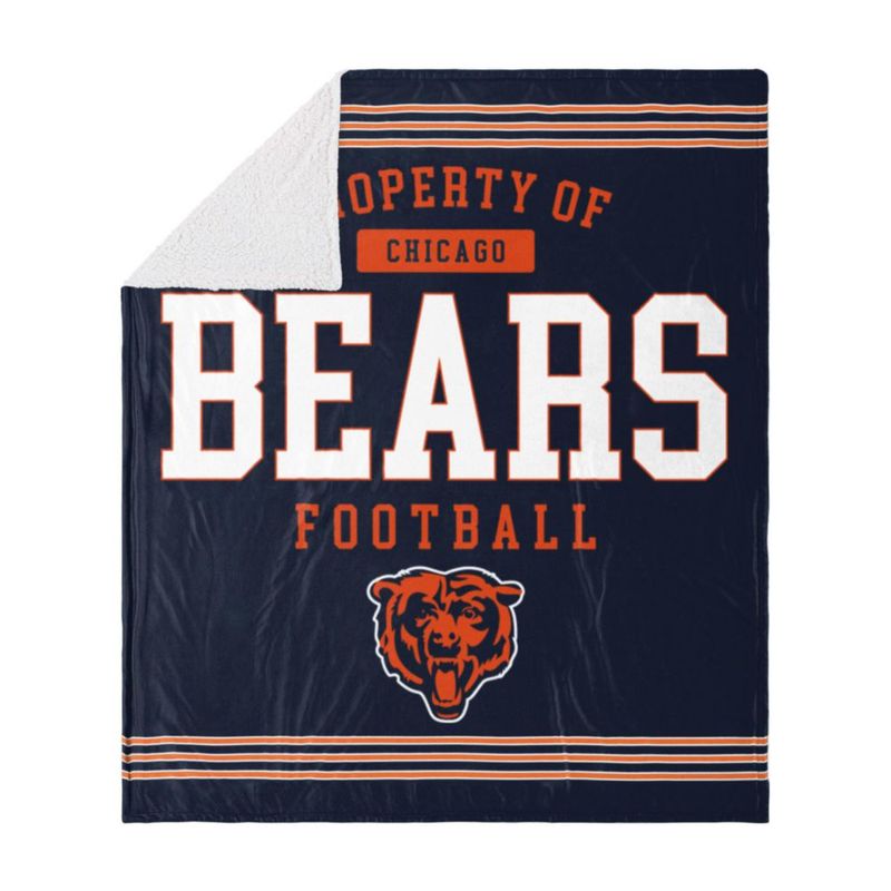 Cobija FOCO 152 cm x 178 cm Chicago Bears Sherpa