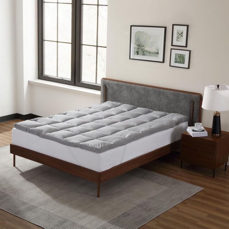Funda para colchón CIRCLESHOME 137x191 cm Gris Antideslizante