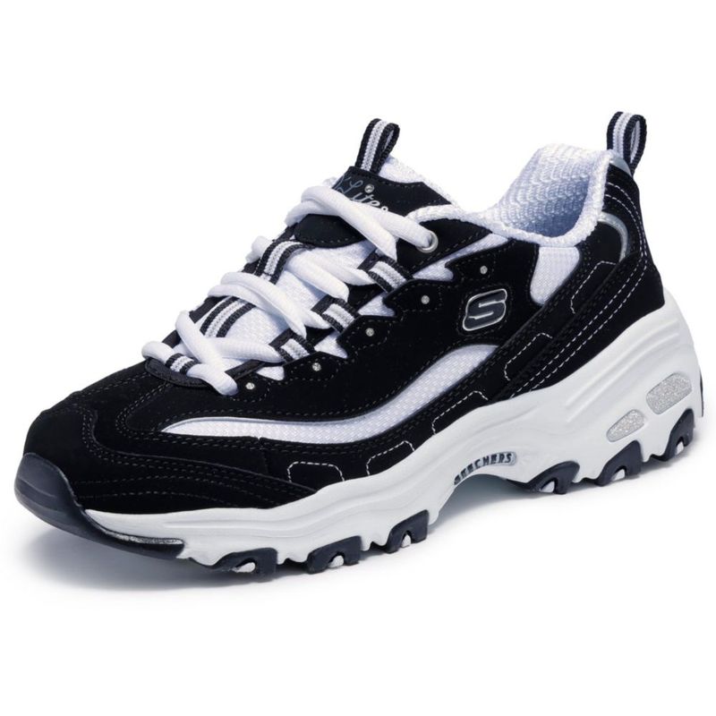 Zapatillas Skechers D'lites – Me Time negro/blanco talla 7.5 ancha