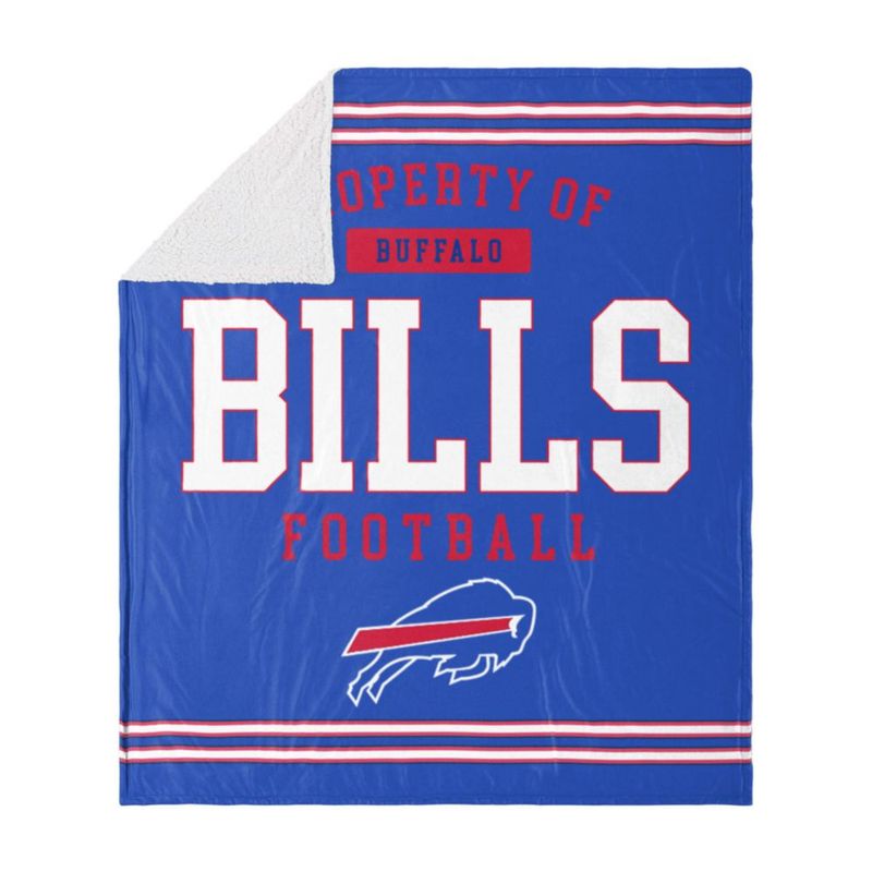Manta de Sherpa FOCO Buffalo Bills 152 cm x 178 cm