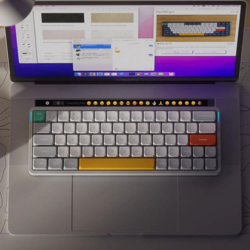 Teclado nuphy Air60 V2 inalámbrico 60 % Bluetooth 5.1 blanco