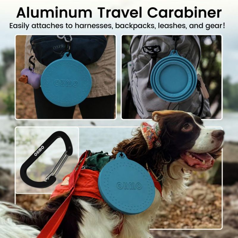Cuenco plegable para perros OHMO de 1000 ml a prueba de derrames portátil