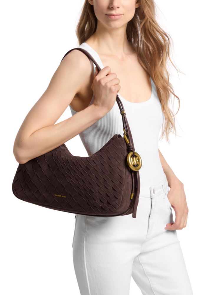 Bolso Michael Kors Nolita Mediano de Gamuza Chocolate