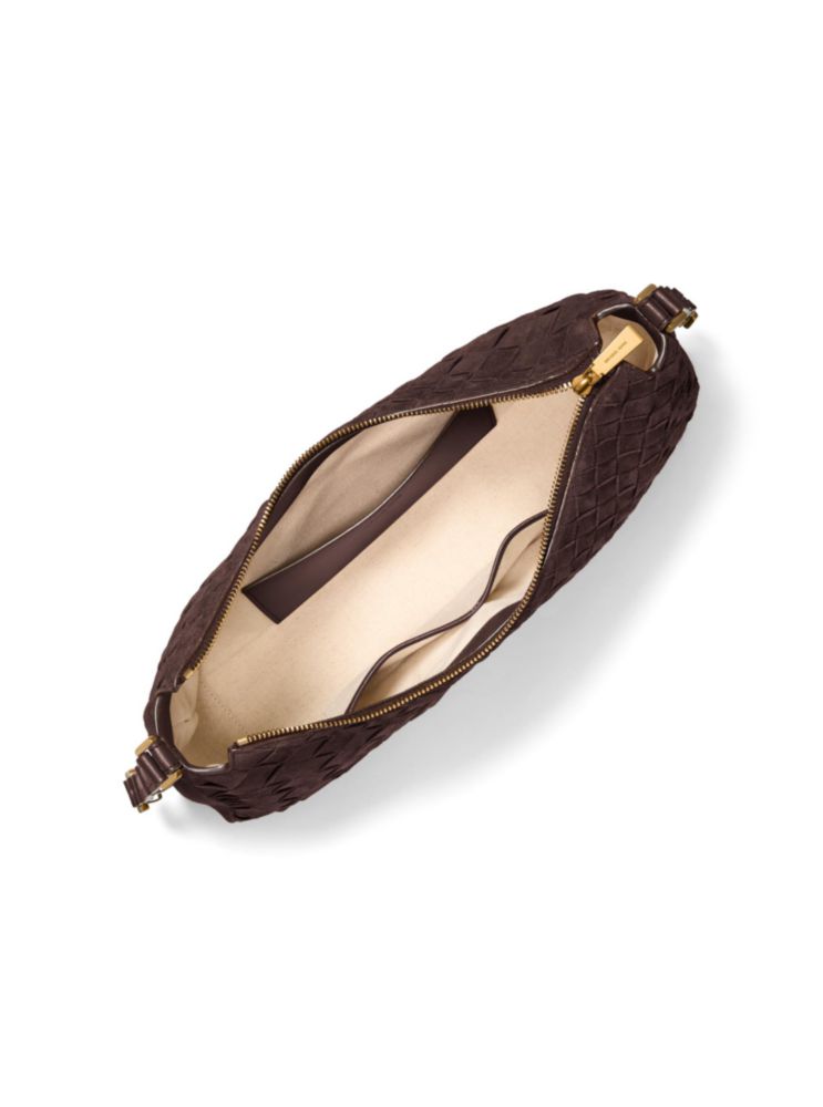 Bolso Michael Kors Nolita Mediano de Gamuza Chocolate