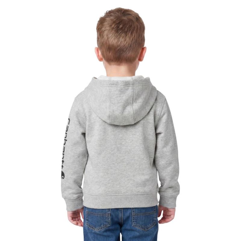 Sudadera Carhartt para bebé niño 9 meses gris jaspeado con media cremallera