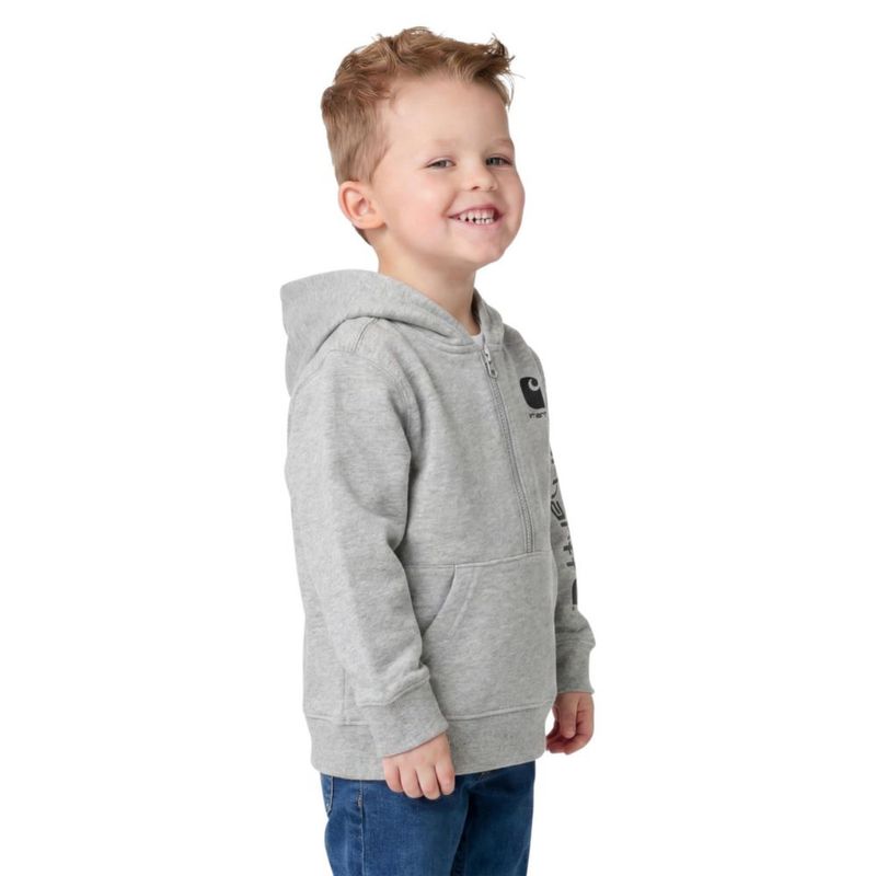 Sudadera Carhartt para bebé niño 9 meses gris jaspeado con media cremallera