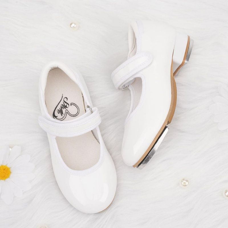 Zapatos de claqué Stelle para niñas y niños talla 11ML blanco