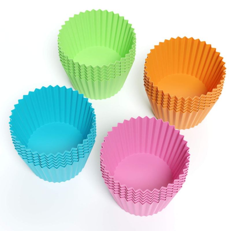Moldes de silicona para cupcakes Bakerpan pack de 24 antiadherentes