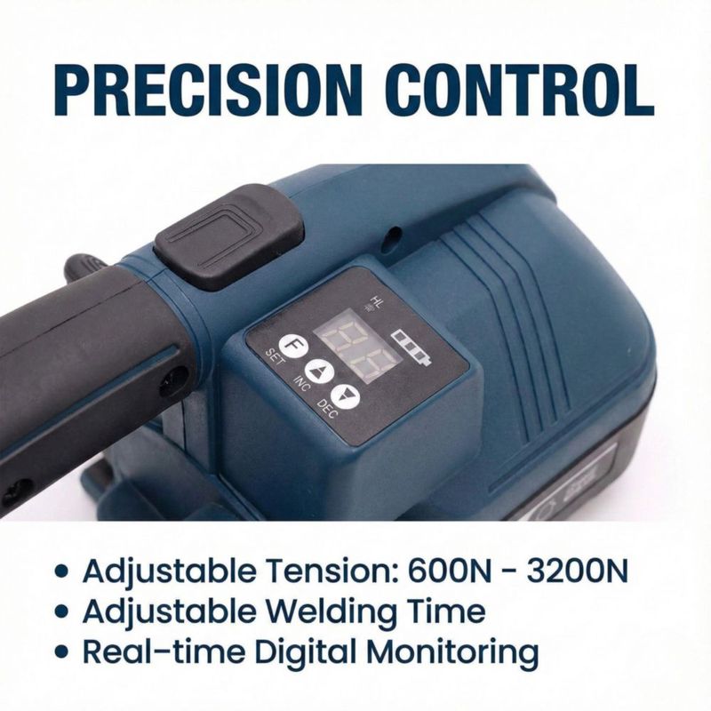 Máquina de encintado portátil Viecam PET/PP con 2 baterías