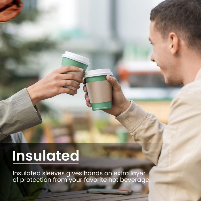 Fundas de papel kraft para café Homelance 1260 unidades color marrón reciclables