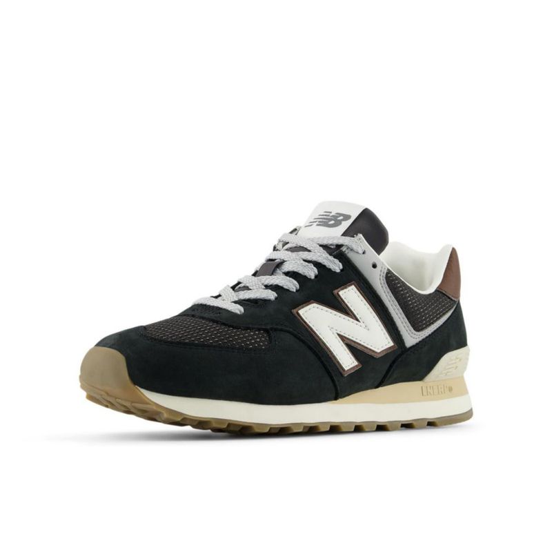 Zapatilla New Balance 574 Marrón/Plateado Metálico