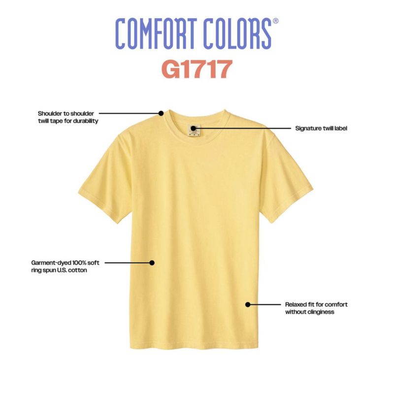 Camiseta Comfort Colors G1717 Talla M Pimienta (1 unidad)