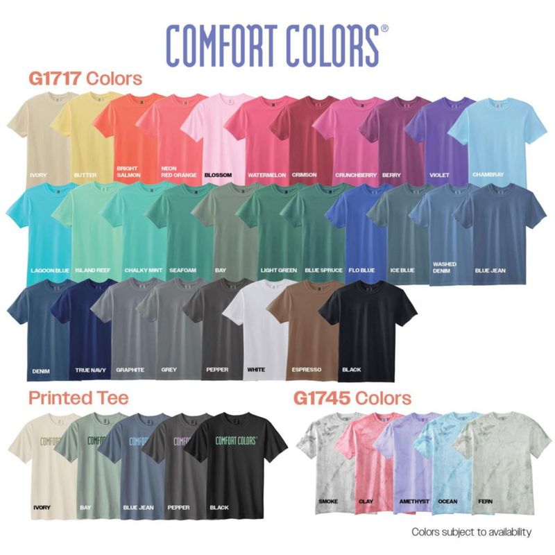 Camiseta Comfort Colors G1717 Talla M Pimienta (1 unidad)