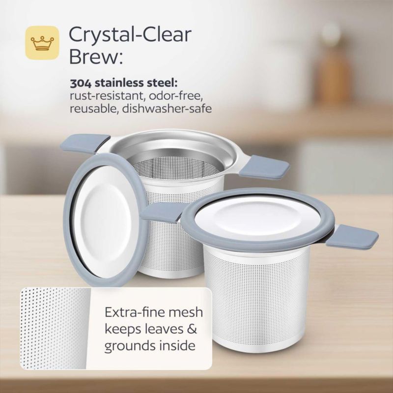 Infusor de té GoodCups con colador de malla de 136 cm y tapa