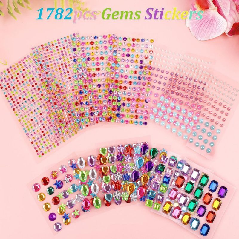 Pegatinas de strass Hoiny 1782 piezas autoadhesivas
