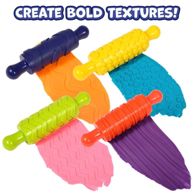 Juego de 4 rulos con textura de pintura y masa para niños READY 2 LEARN