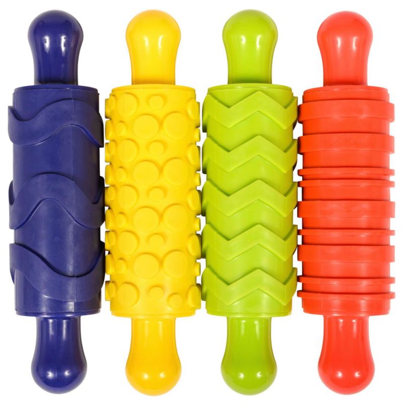 Juego de 4 rulos con textura de pintura y masa para niños READY 2 LEARN