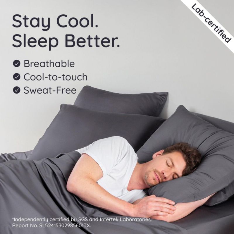 Funda de almohada Bambaw King paquete de 2 viscosa de bambú con carbón