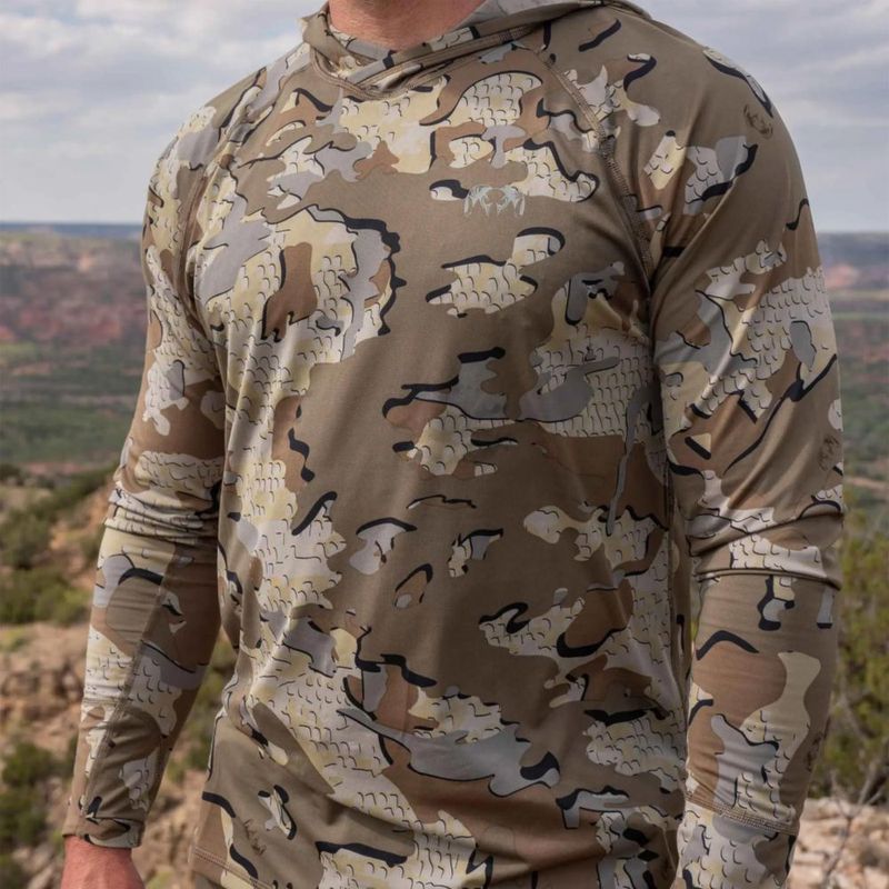 KUIU Gila LS Sudadera con Capucha Prenda de Enfriamiento y Secado Rápido UPF 50+ para Caza y Actividades al Aire Libre
