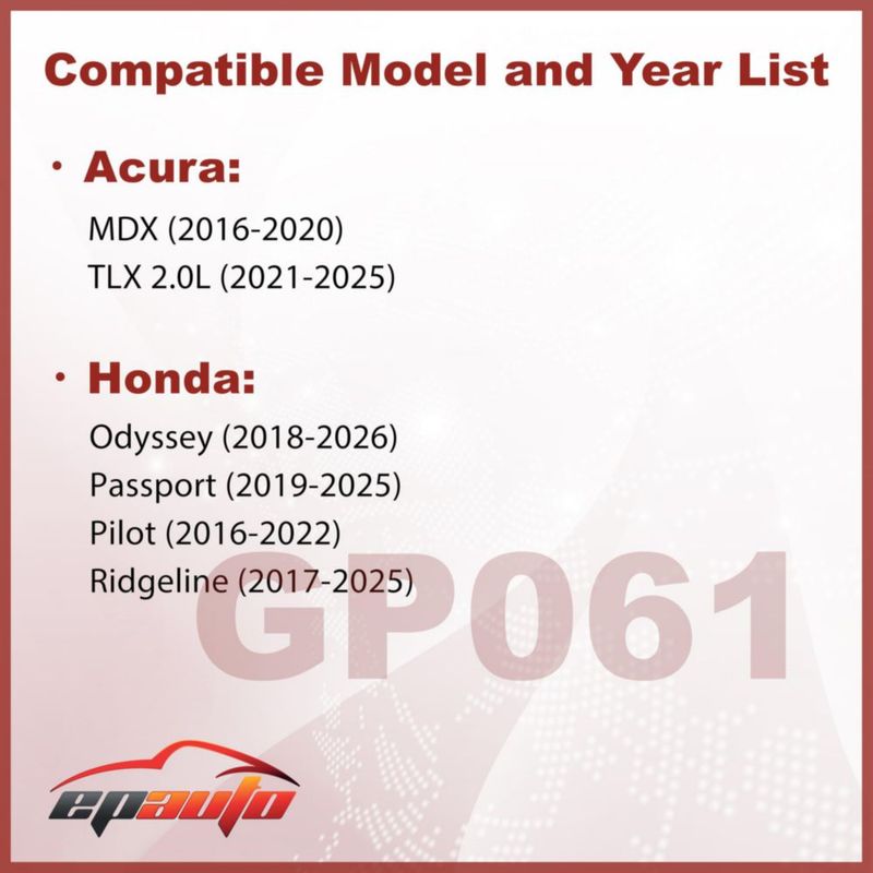 Filtro de aire del motor EPAuto GP061 para Acura y Honda
