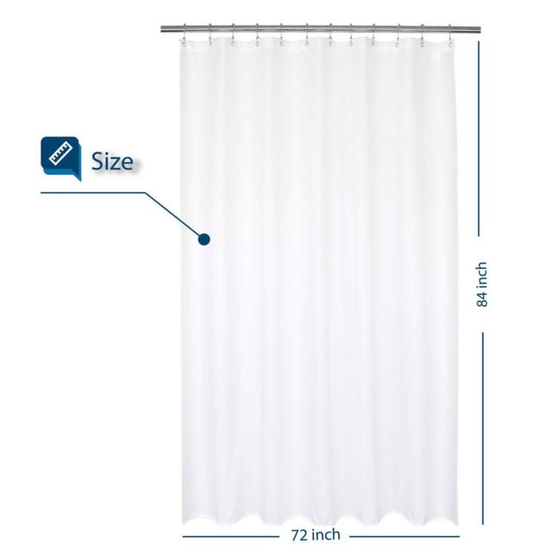 Cortina de ducha Barossa Design 183 x 213 cm blanca