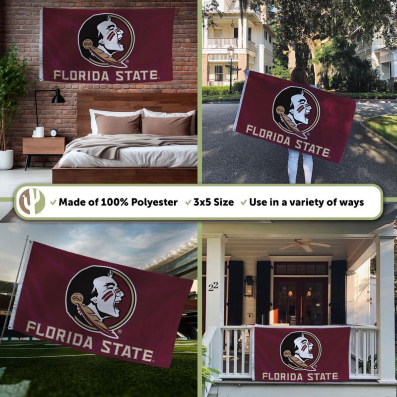 Bandera Desert Cactus 91 cm FSU Seminoles para exteriores