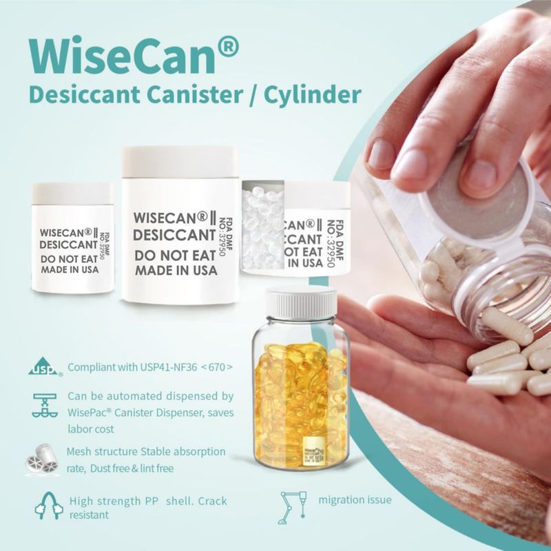 Deshumidificador Wisesorb Canister de Gel de Sílice 1g Paquete de 100