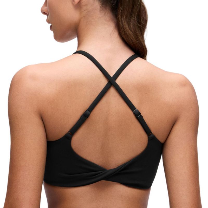Sujetador deportivo CRZ YOGA Butterluxe con espalda cruzada y torsión negro talla M