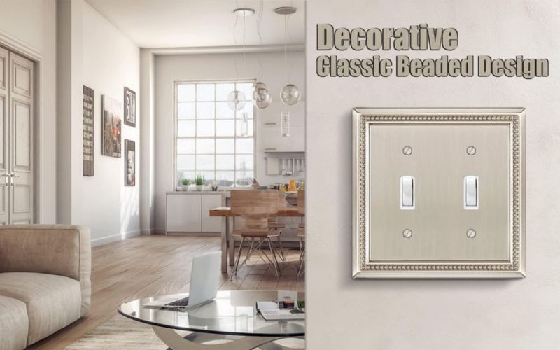 Placa de pared Henne Bery doble palanca níquel satinado