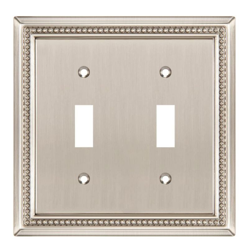 Placa de pared Henne Bery doble palanca níquel satinado