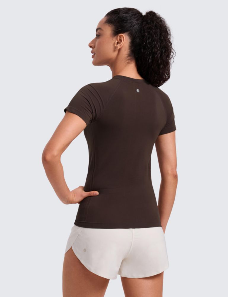 Camiseta CRZ YOGA Medium Hot Fudge Brown sin costuras