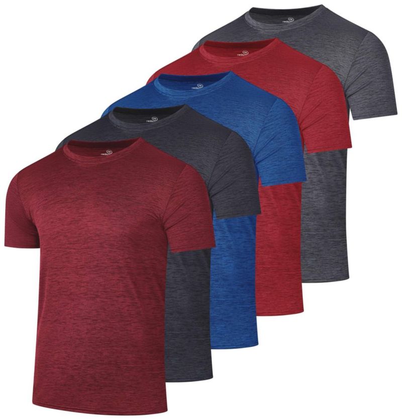 Camiseta Real Essentials Pack de 5 Dry-Fit de Cuello Redondo