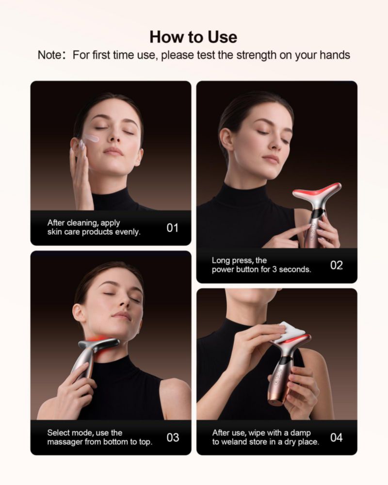 Masajeador facial Pedete de 7 colores con terapia de luz roja