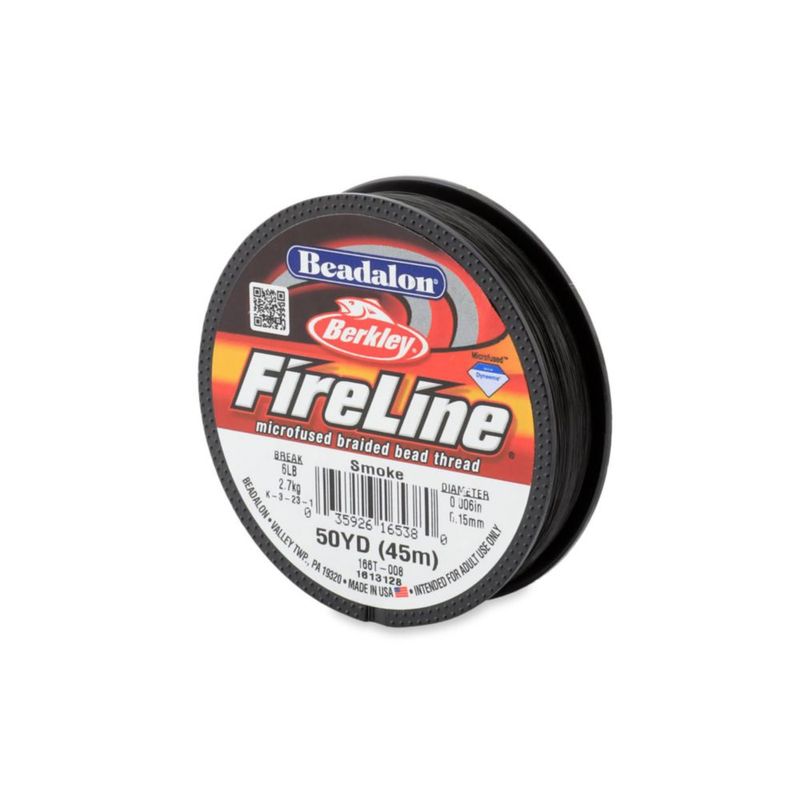 Cordón de abalorios Beadalon 27 kg 45 m color humo microfusionado