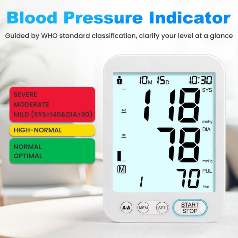 Monitor de Presión Arterial Ametmed Preciso para Uso en Casa - Blanco