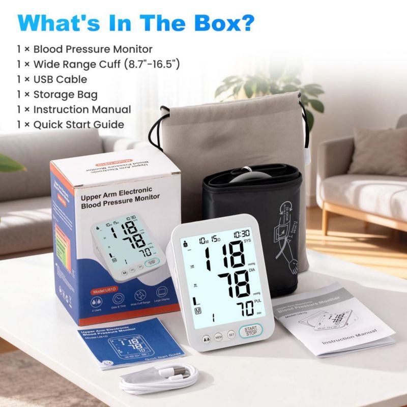 Monitor de Presión Arterial Ametmed Preciso para Uso en Casa - Blanco