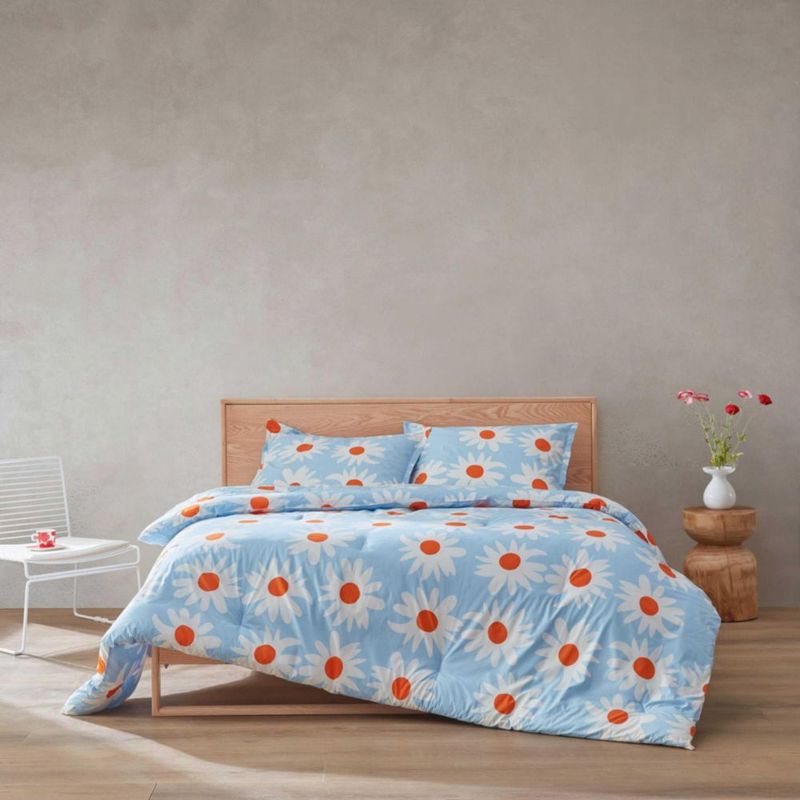 Juego de funda de edredón MARIMEKKO Queen de algodón percal 229 × 234 cm