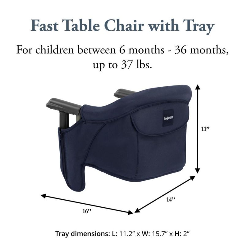 Silla alta para bebé Inglesina Fast Navy + Bandeja de comedor
