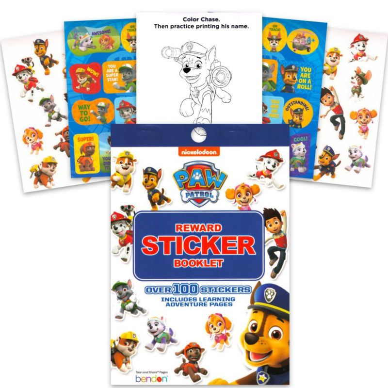 Bloc de Pegatinas Bendon Paw Patrol 100+ Pegatinas