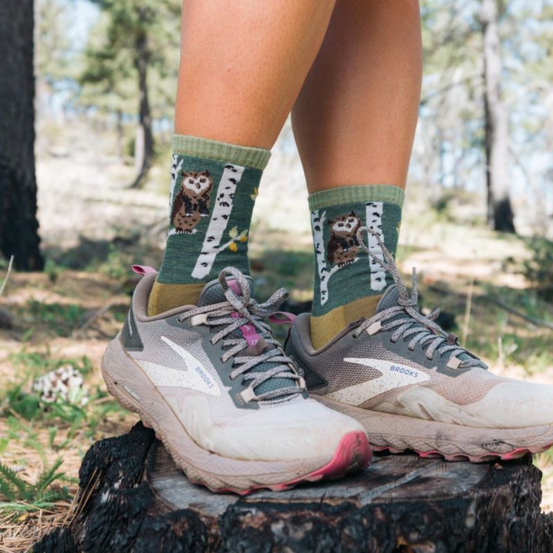 Calcetines Darn Tough Vermont M 19 cm Verde Búho