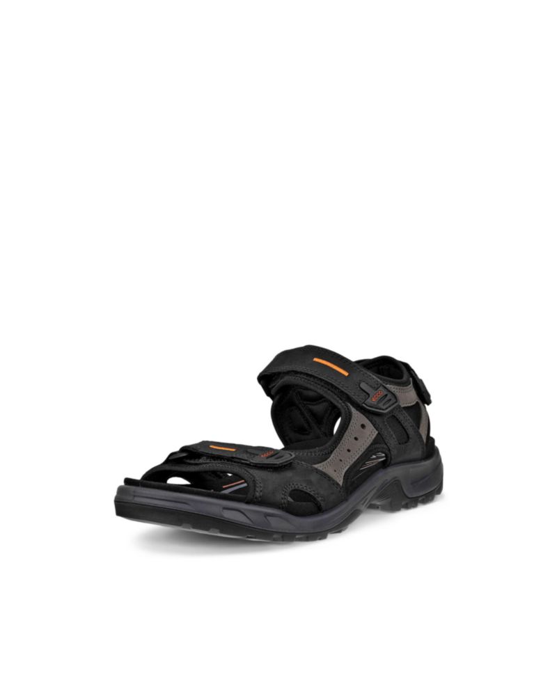 Sandalia ECCO Yucatan para hombre Negro/Mole 43 EU