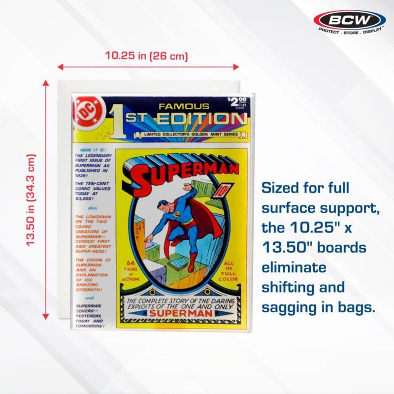 Tableros de cómic BCW 26x34 cm Pack de 100 libre de ácido