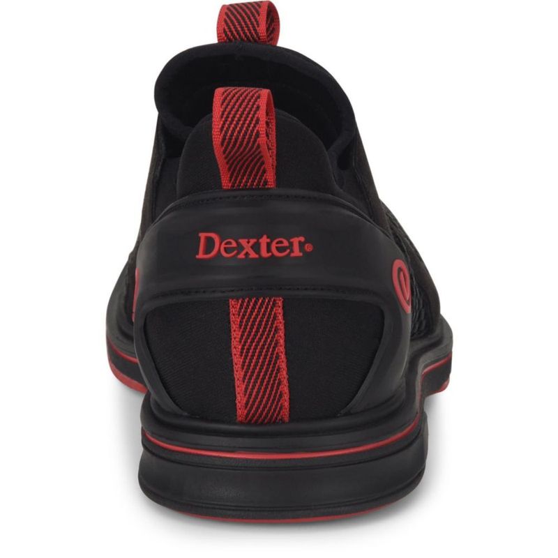 Zapatos de bolos Dexter Pro BOA 9.5 ancho amplio negro/rojo para diestros